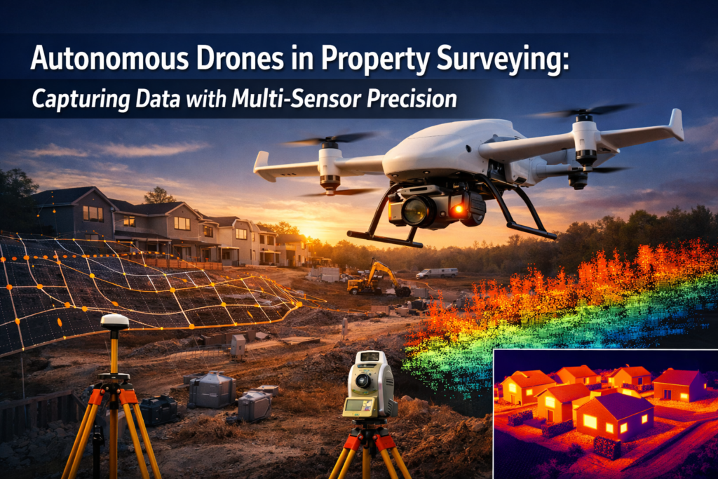 Autonomous Drones in Property Surveying: Capturing Data with Multi-Sensor Precision