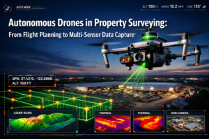Autonomous Drones in Property Surveying: From Flight Planning to Multi-Sensor Data Capture