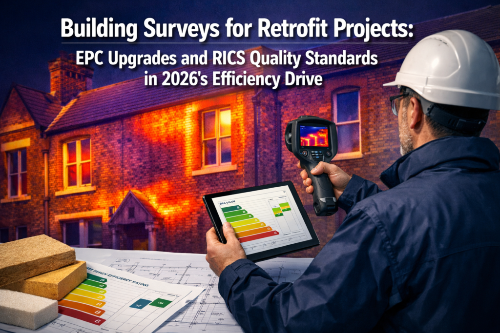 Building Surveys for Retrofit Projects: EPC Upgrades and RICS Quality Standards in 2026’s Efficiency Drive