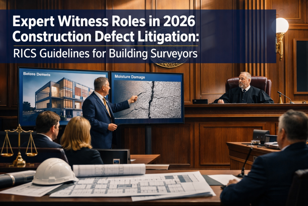 Expert Witness Roles in 2026 Construction Defect Litigation: RICS Guidelines for Building Surveyors