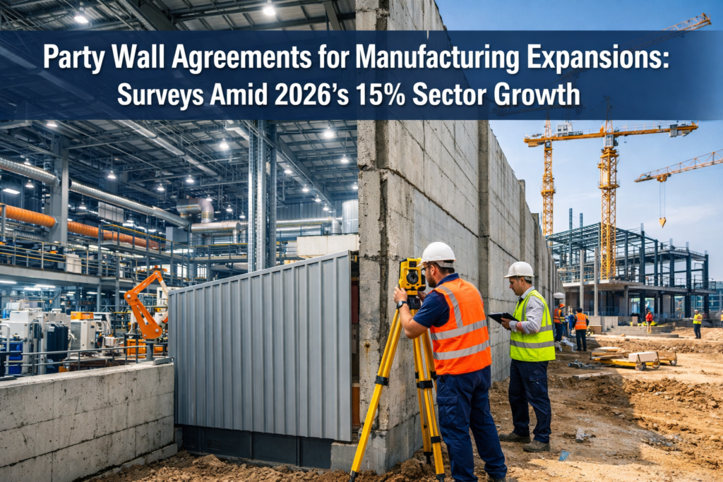 Party Wall Agreements for Manufacturing Expansions: Surveys Amid 2026's 15% Sector Growth