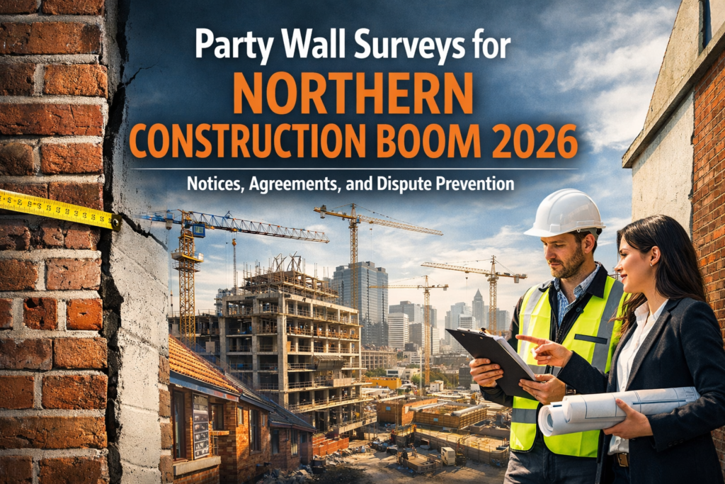 Party Wall Surveys for Northern Construction Boom 2026: Notices, Agreements, and Dispute Prevention