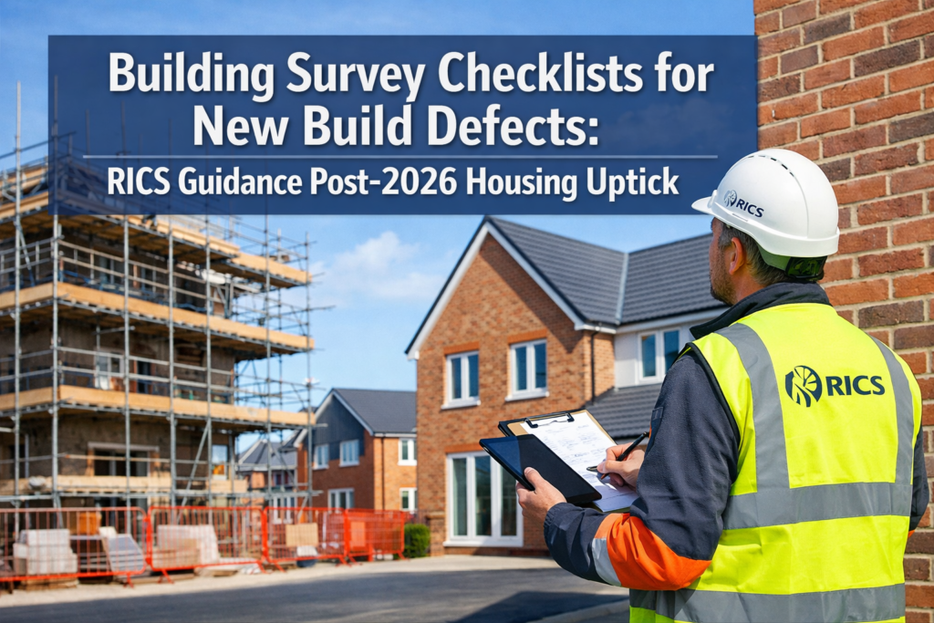 Building Survey Checklists for New Build Defects in Improving Markets: RICS Guidance Post-2026 Housing Uptick