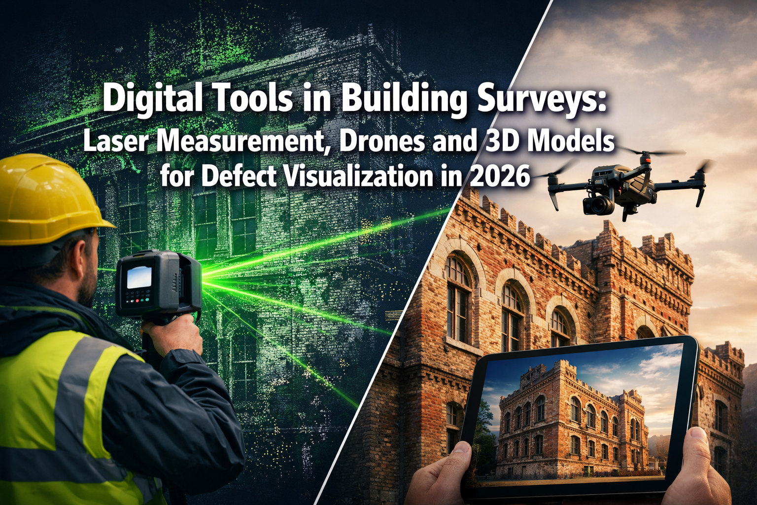 Digital Tools in Building Surveys: Laser Measurement, Drones and 3D Models for Defect Visualization in 2026