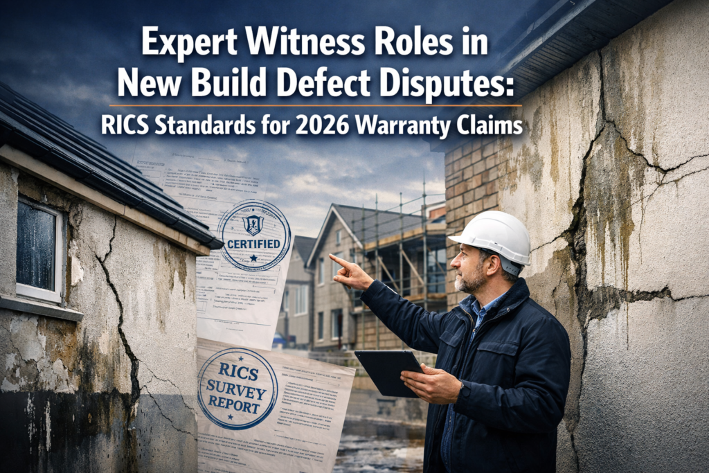 Expert Witness Roles in New Build Defect Disputes: RICS Standards for 2026 Warranty Claims