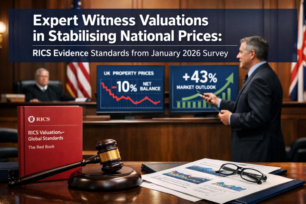 Expert Witness Valuations in Stabilising National Prices: RICS Evidence Standards from January 2026 Survey