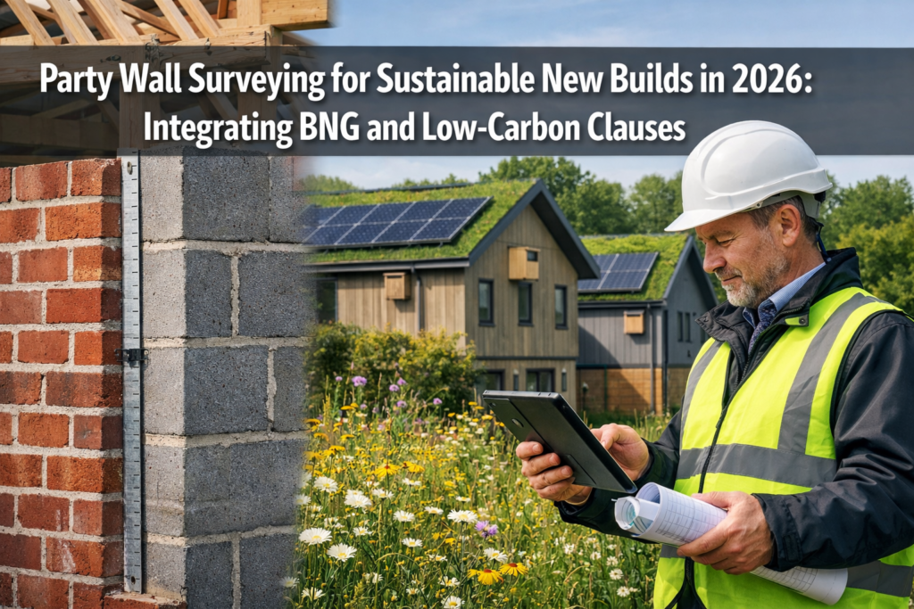 Party Wall Surveying for Sustainable New Builds in 2026: Integrating BNG and Low-Carbon Clauses
