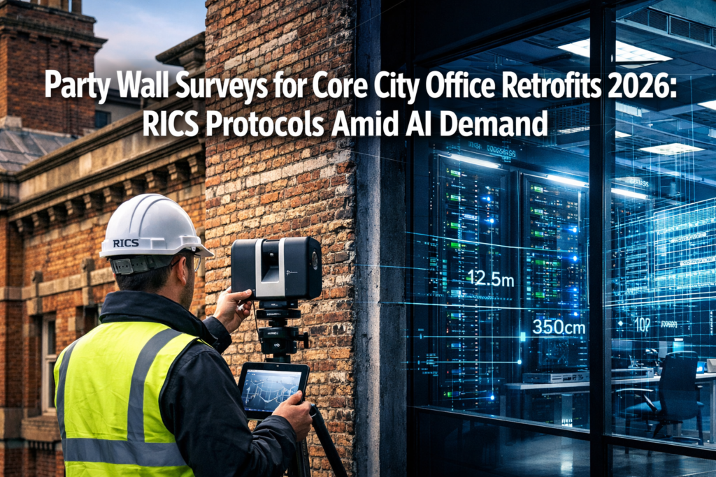 Party Wall Surveys for Core City Office Retrofits 2026: RICS Protocols Amid AI Demand in Manchester and Birmingham