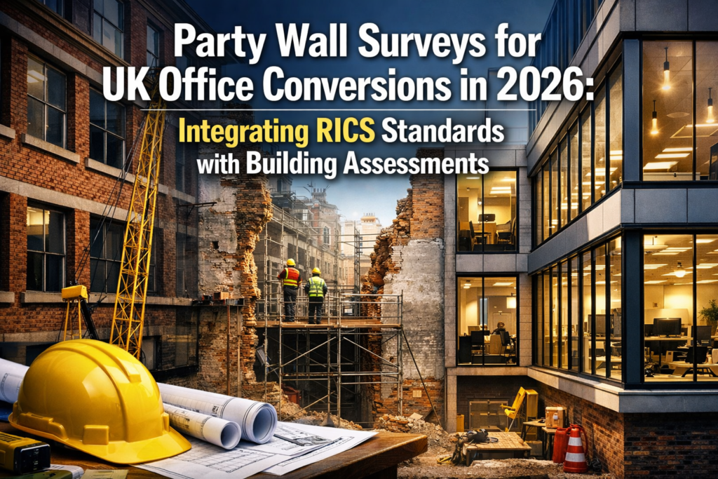Party Wall Surveys for UK Office Conversions in 2026: Integrating RICS Standards with Building Assessments