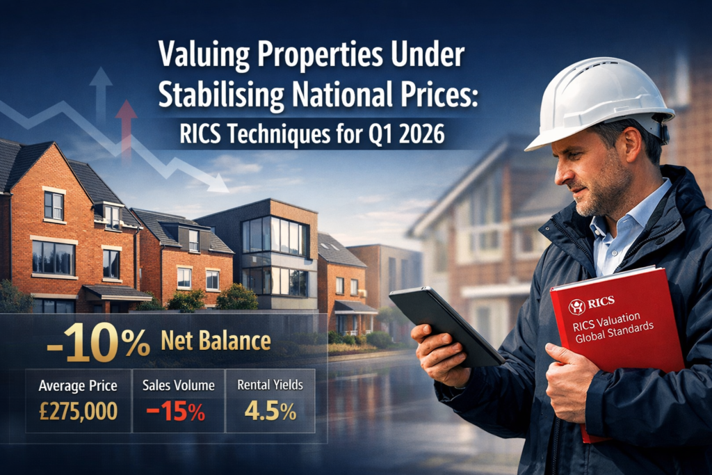 Valuing Properties Under Stabilising National Prices: RICS Techniques for Q1 2026 House Price Net Balance of -10%