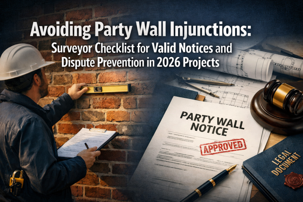 Avoiding Party Wall Injunctions: Surveyor Checklist for Valid Notices and Dispute Prevention in 2026 Projects