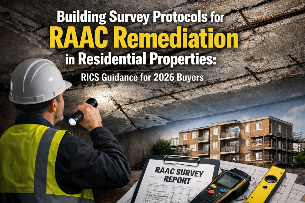 Building Survey Protocols for RAAC Remediation in Residential Properties: RICS Guidance for 2026 Buyers