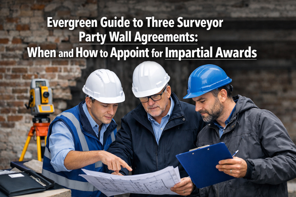 Evergreen Guide to Three Surveyor Party Wall Agreements: When and How to Appoint for Impartial Awards