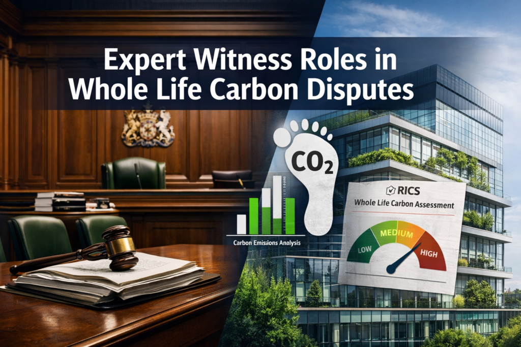 Expert Witness Roles in Whole Life Carbon Disputes: CPR Part 35 Evidence from RICS Assessments
