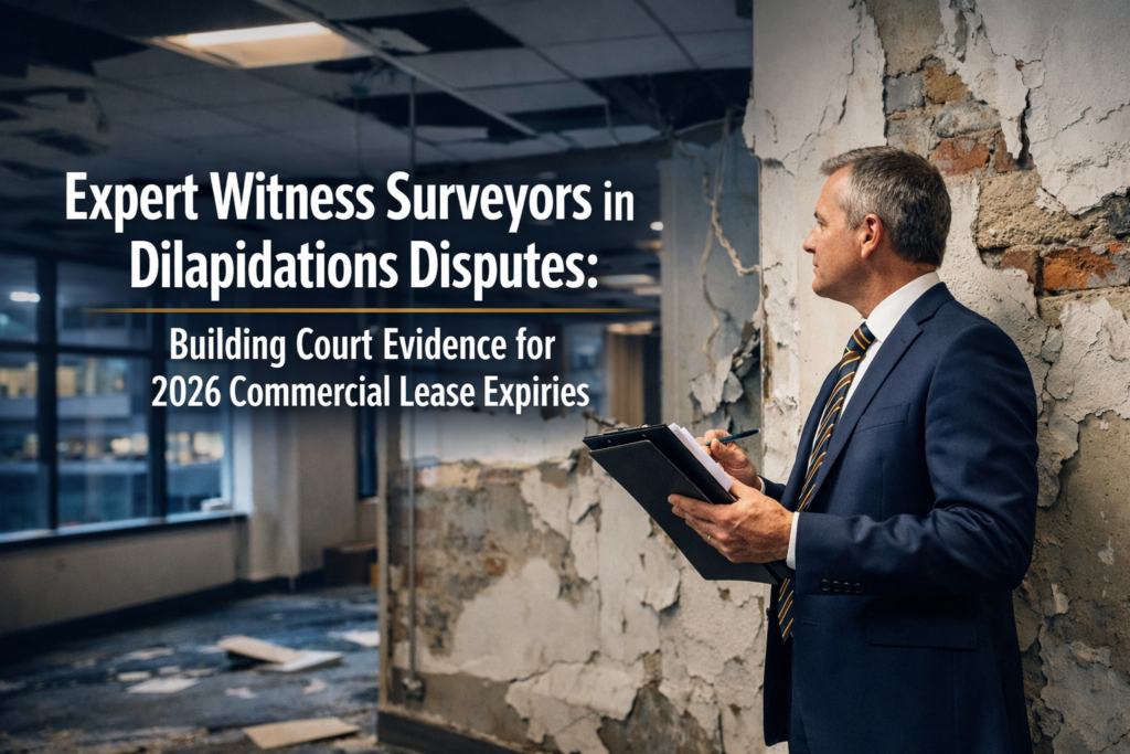 Expert Witness Surveyors in Dilapidations Disputes: Building Court Evidence for 2026 Commercial Lease Expiries