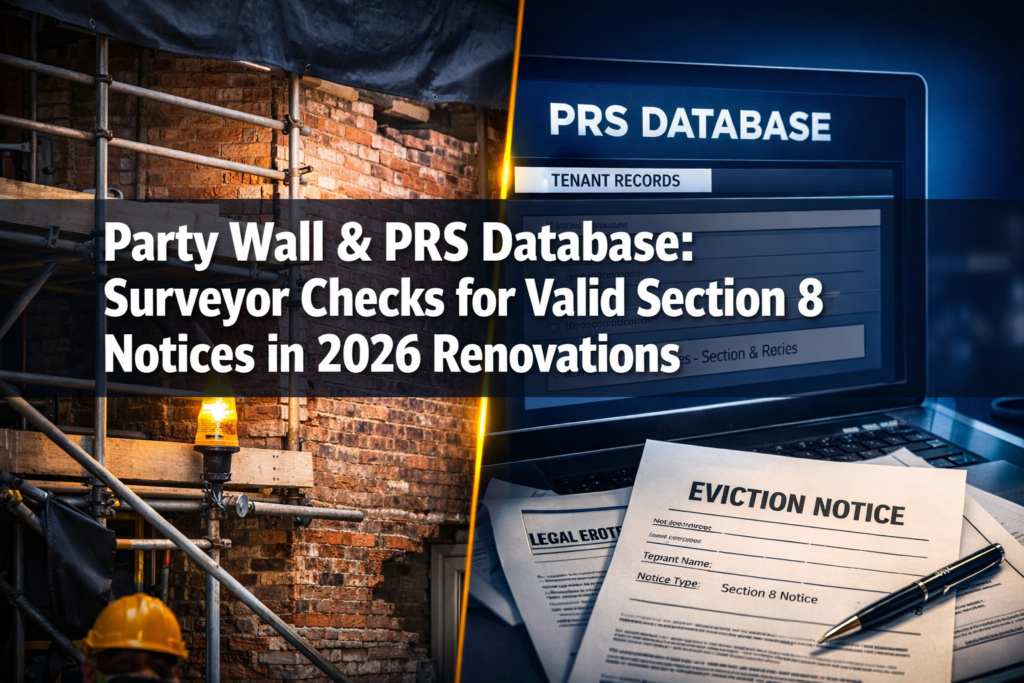 Party Wall Implications of PRS Database Registration: Surveyor Checks for Valid Section 8 Notices in 2026 Renovations