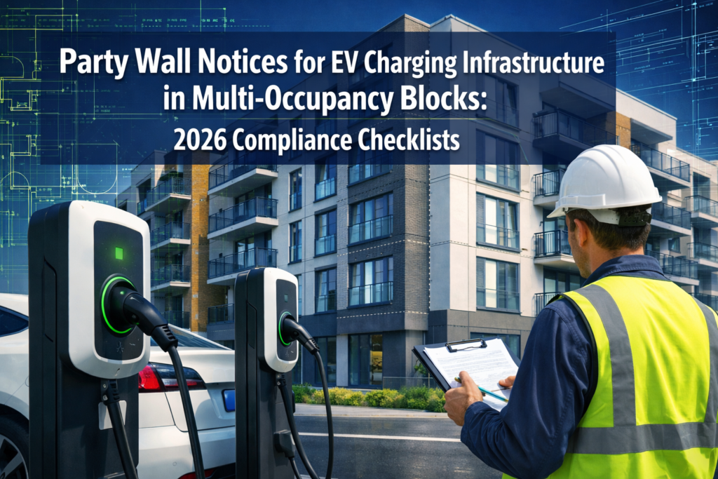 Party Wall Notices for EV Charging Infrastructure in Multi-Occupancy Blocks: 2026 Compliance Checklists
