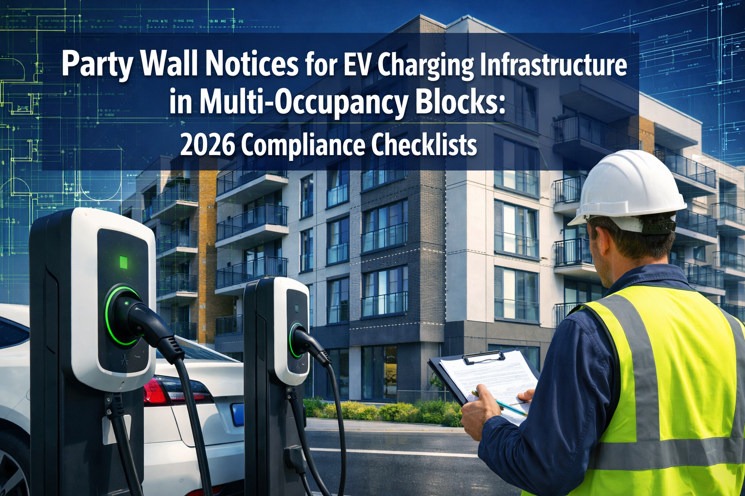 Party Wall Notices for EV Charging Infrastructure in Multi-Occupancy Blocks: 2026 Compliance Checklists
