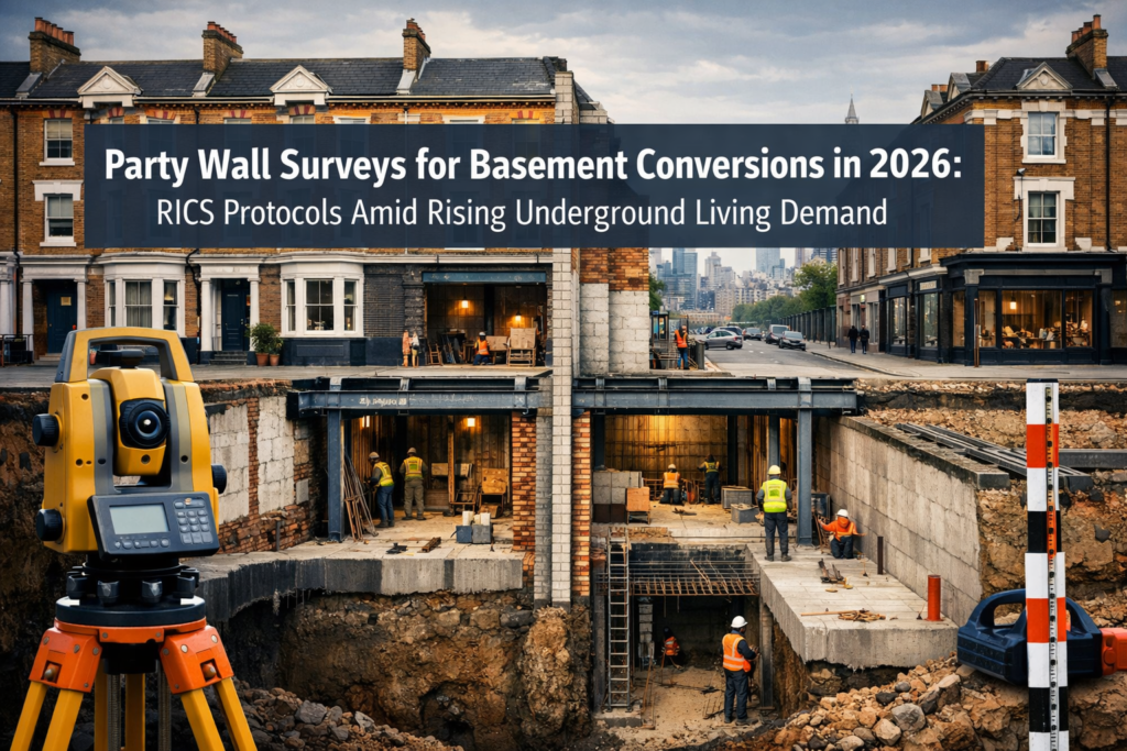 Party Wall Surveys for Basement Conversions in 2026: RICS Protocols Amid Rising Underground Living Demand
