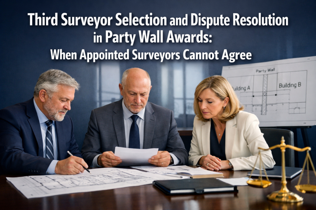 Third Surveyor Selection and Dispute Resolution in Party Wall Awards: When Appointed Surveyors Cannot Agree