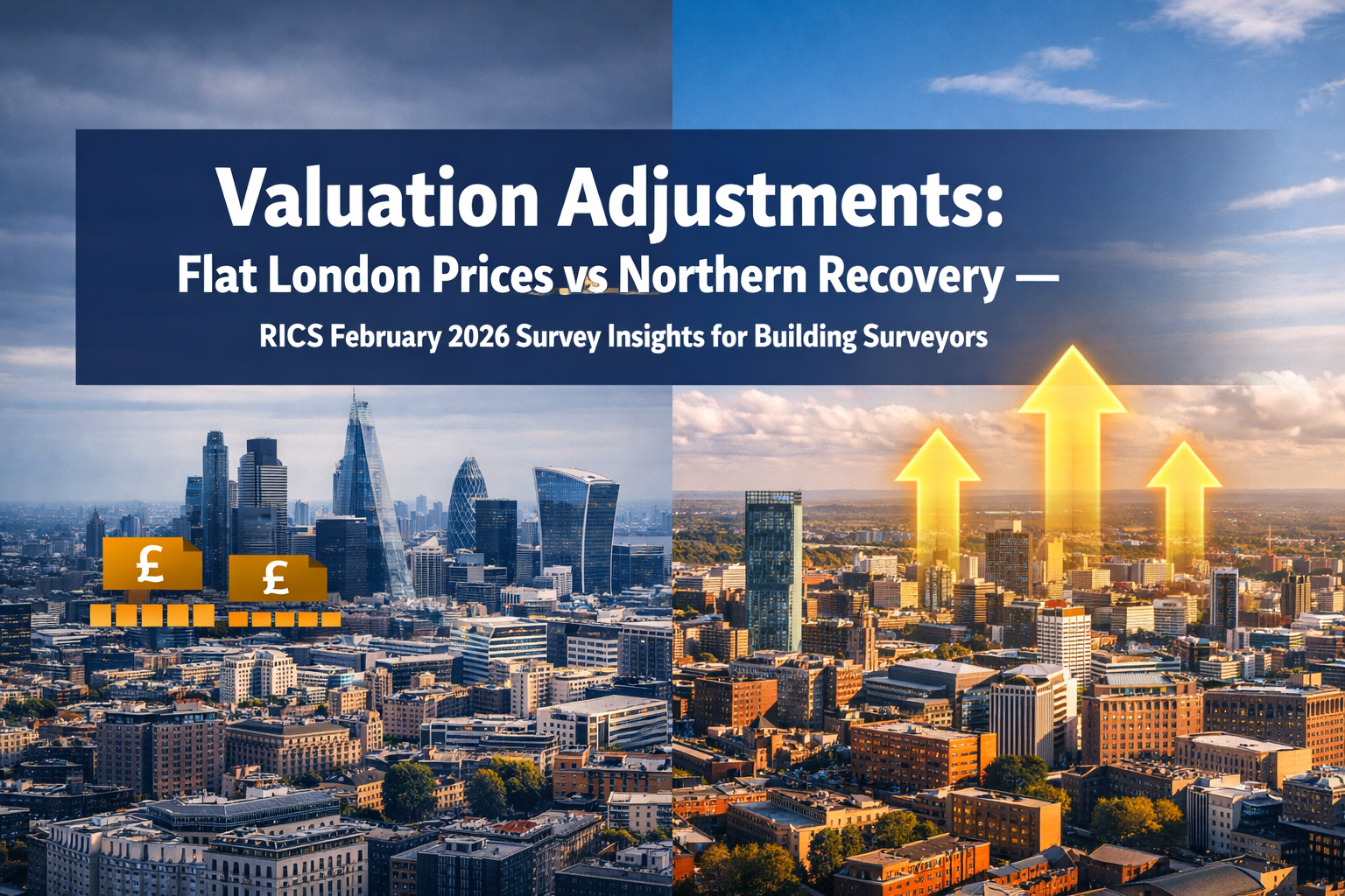 Valuation Adjustments for Flat London Prices vs Northern Recovery: RICS February 2026 Survey Insights for Building Surveyors