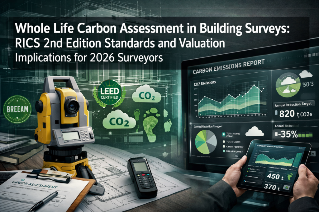 Whole Life Carbon Assessment in Building Surveys: RICS 2nd Edition Standards and Valuation Implications for 2026 Surveyors