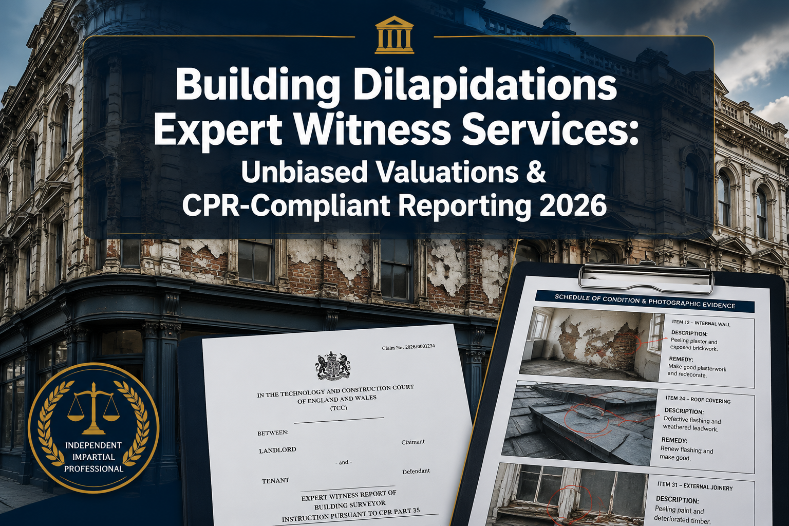 Building Dilapidations as Expert Witness Services: Unbiased Valuations and CPR-Compliant Reporting for 2026 Disputes