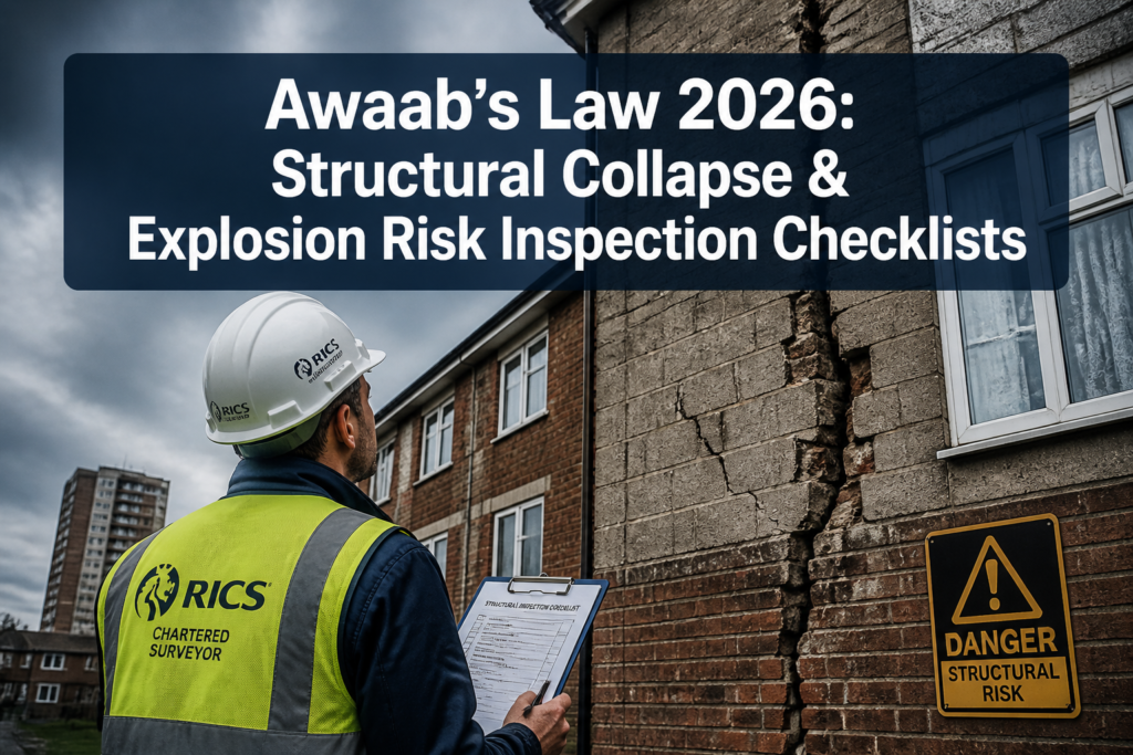 Building Survey Inspection Checklists for Structural Collapse and Explosion Risks: Awaab's Law 2026 Prescribed Hazards