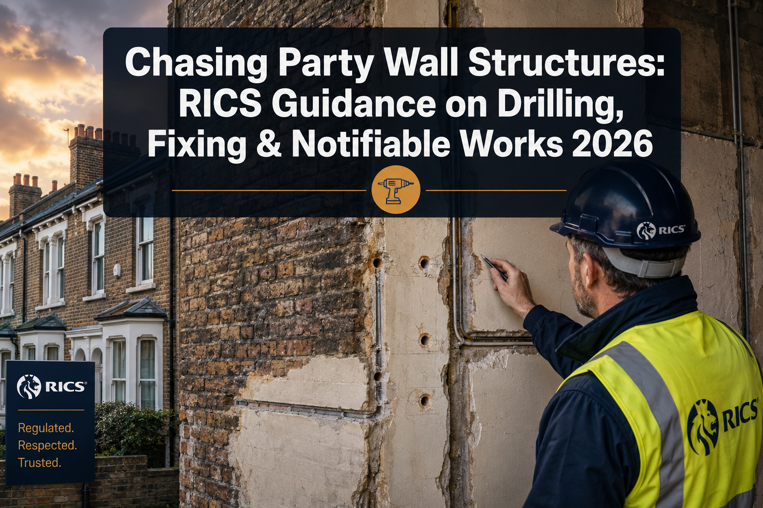 Chasing Party Wall Structures: RICS Guidance on Drilling, Fixing, and Notifiable Works Without Full Awards in 2026
