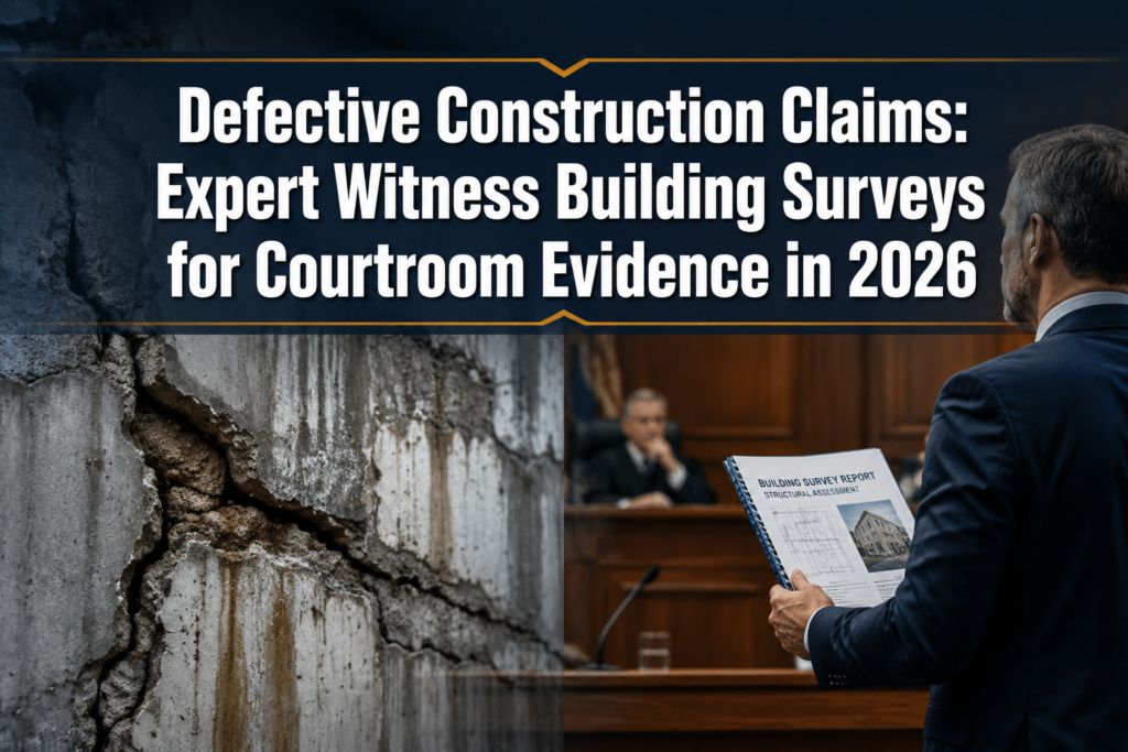 Defective Construction Claims: Expert Witness Building Surveys for Courtroom Evidence in 2026