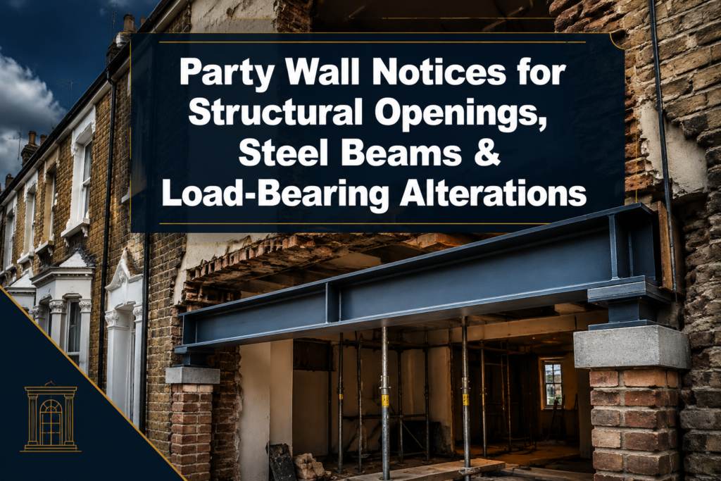 Party Wall Notices for Structural Openings, Steel Beams, and Load-Bearing Alterations