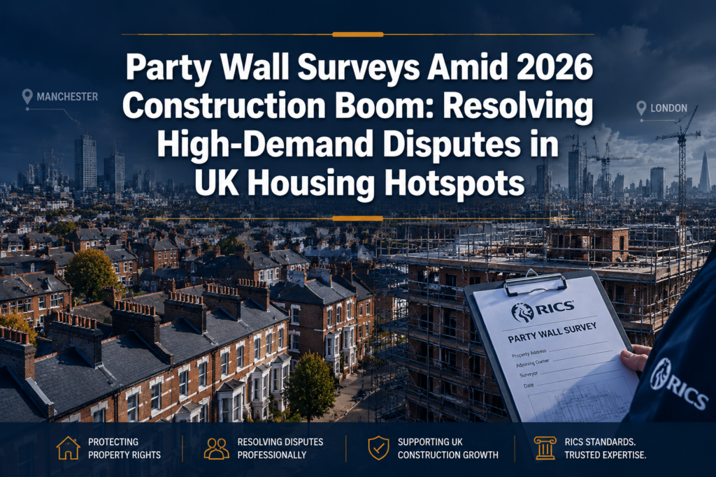 Party Wall Surveys Amid 2026 Construction Boom: Resolving High-Demand Disputes in UK Housing Hotspots