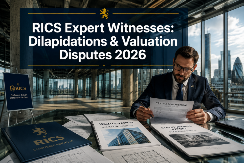 RICS Expert Witnesses for Dilapidations and Valuation Disputes: Preparing Unbiased Reports in Recovering 2026 Markets