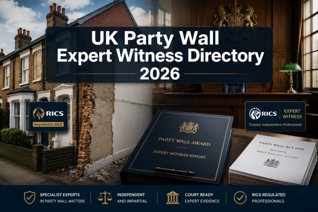 UK Party Wall Expert Witness Directory 2026: Profiles, Credentials, and Case Success Rates from Listed Specialists