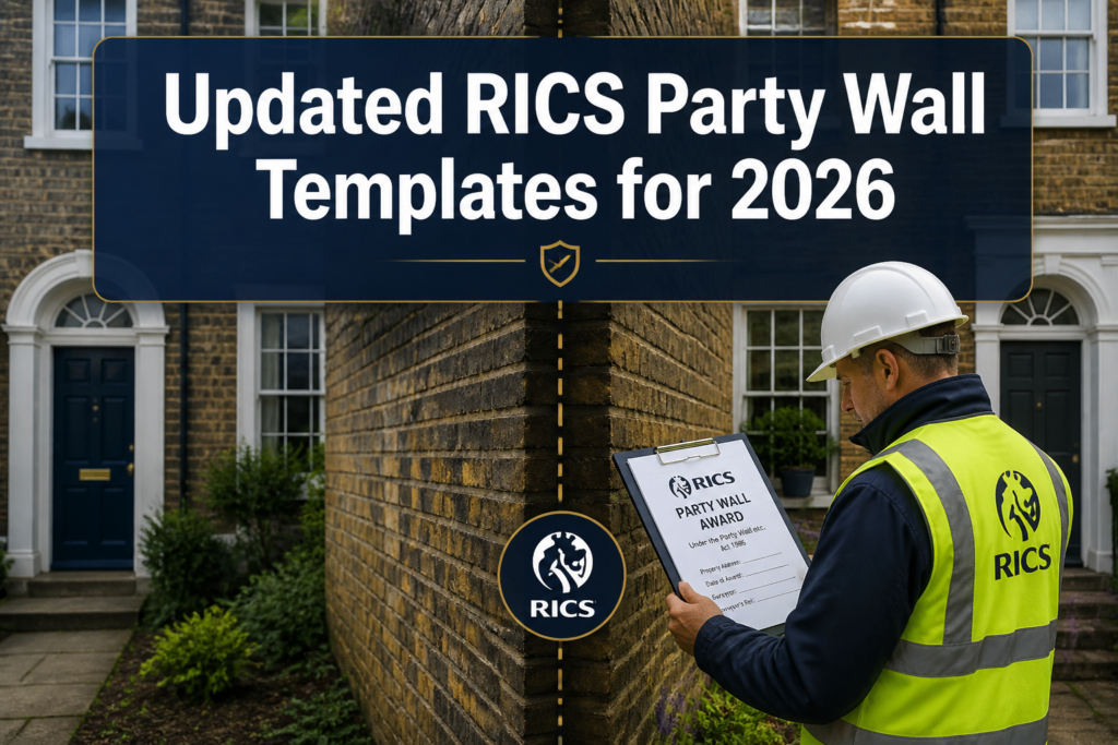 Updated RICS Party Wall Templates for 2026: Letters of Appointment, Terms, and Award Drafts from the 8th Edition Consultation