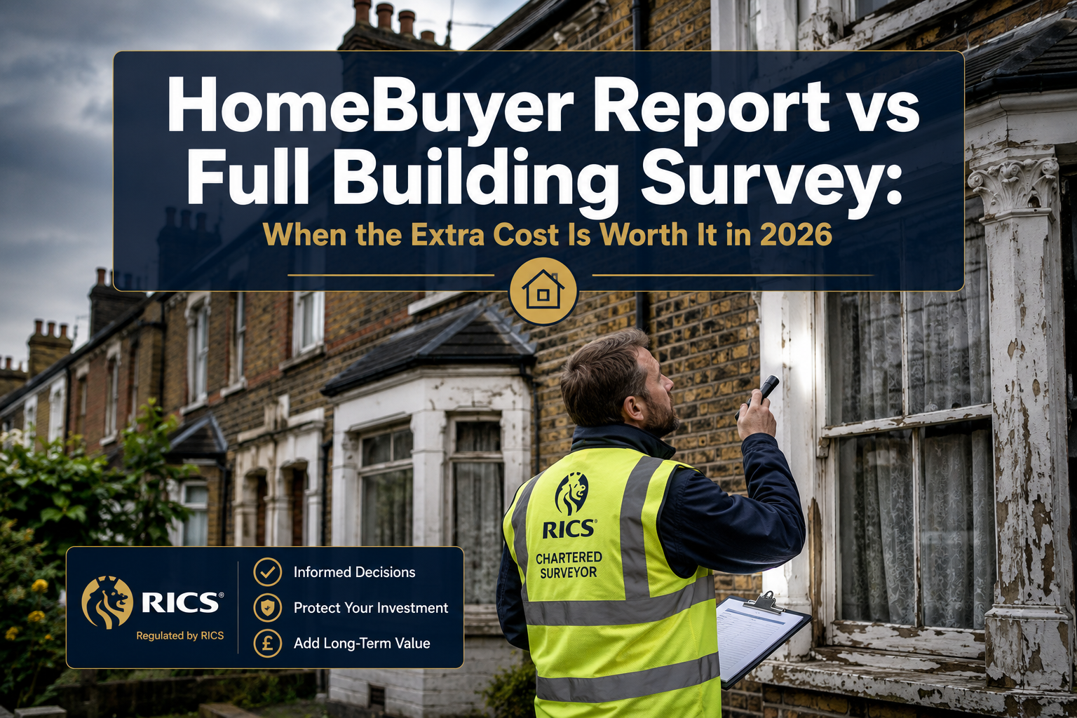 Upgrading from a HomeBuyer Report to a Full Building Survey: When the Extra Cost Is Worth It in 2026
