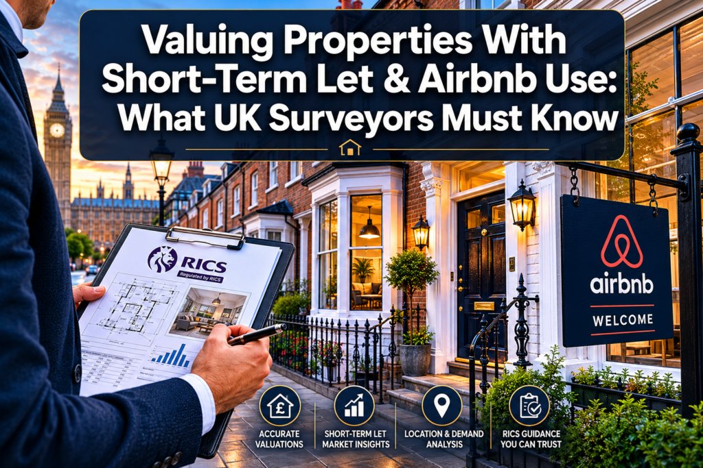 Valuing Properties With Short‑Term Let or Airbnb Use: What UK Surveyors Should Ask, Check and Report