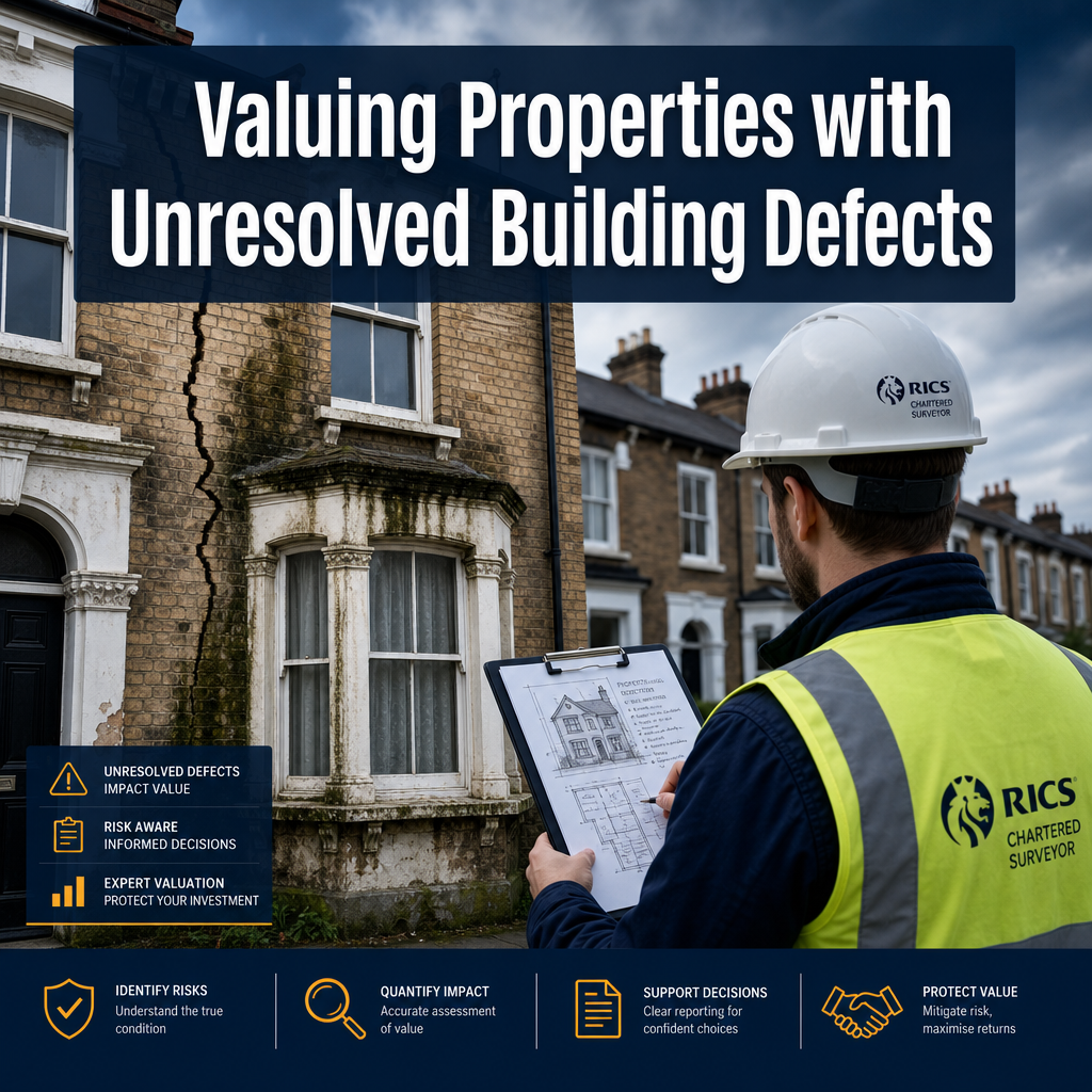 Valuing Properties with Unresolved Building Defects: How Surveyors Adjust for Risk, Repair, and Market Resistance