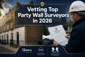 Vetting Top Party Wall Surveyors in 2026: RICS, FPWS, and Pyramus & Thisbe Club Accreditation Checklist