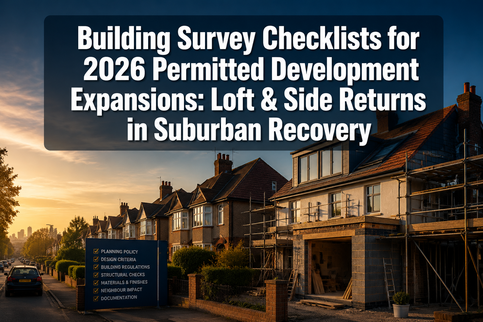 Building Survey Checklists for 2026 Permitted Development Expansions: Loft and Side Returns in Suburban Recovery