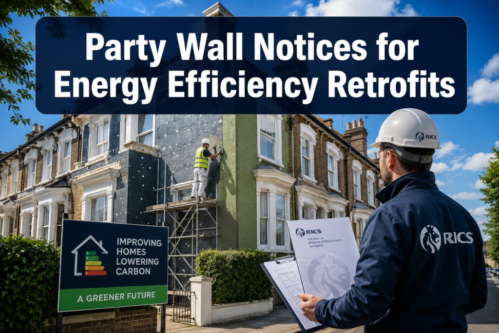 Party Wall Notices for Energy Efficiency Retrofits: Integrating RICS Sustainability Report 2025 Insights