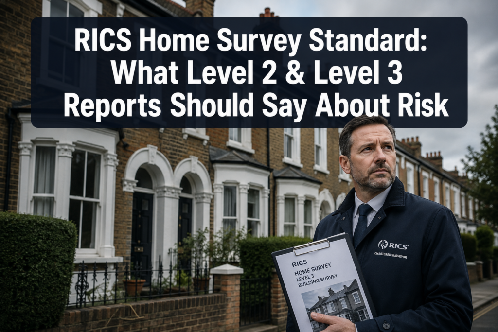 RICS Home Survey Standard in Practice: What Level 2 and Level 3 Reports Should Say About Risk