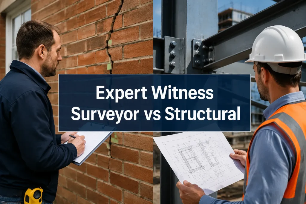 Expert Witness Surveyor vs Structural Engineer: Who to Instruct for Defect and Valuation Disputes
