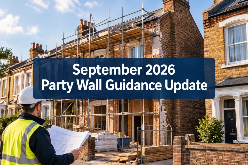 September 2026 Party Wall Guidance Update: What Extension and Basement Projects Must Check Before Works Begin